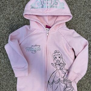 Toddler Girl Disney Princess Zip Up- Size 2T